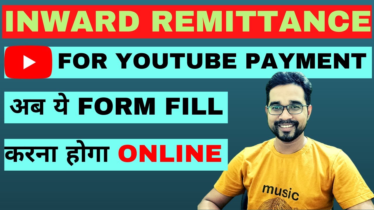 YouTube Payment Not Received | Fill Inward Remittance HDFC Bank Form ...