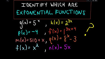 Can You Identify the Exponential Functions?  Which of the Following is an Exponential Function?