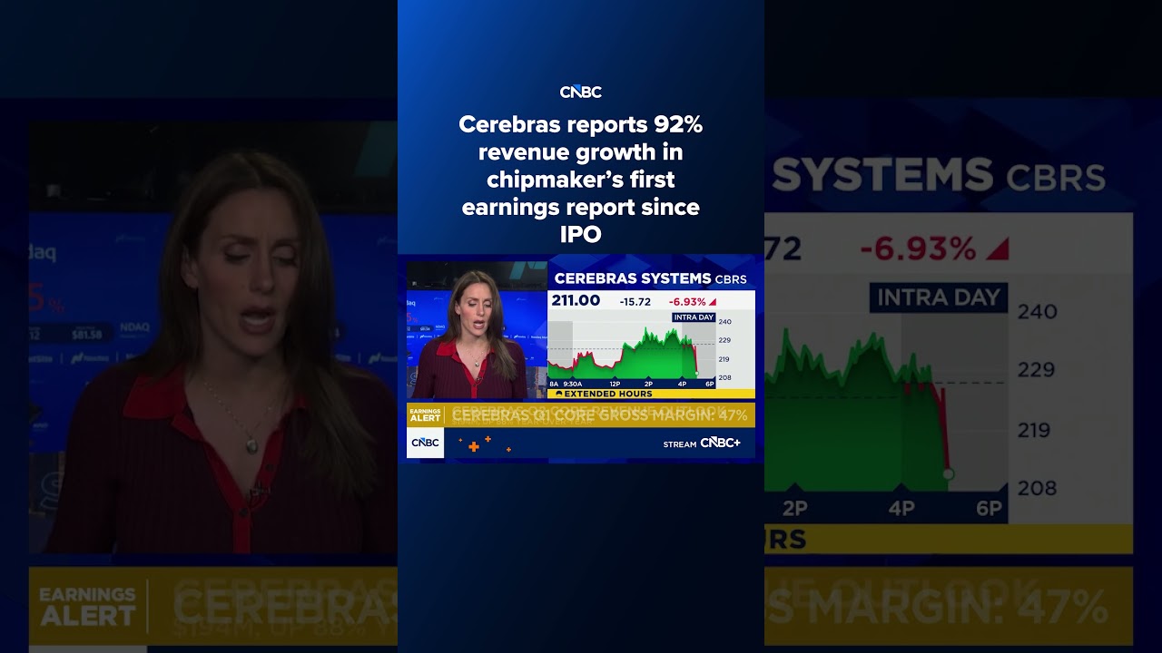 Cerebras reports 92% revenue growth in chipmaker's first earnings report since IPO