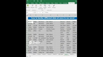 border different data in ms excel | border data | border table | techiskills | #shorts #exceltech