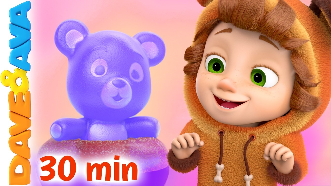 🧸 Five Little Gummy Bears and More Nursery Rhymes | Baby Songs by Dave and Ava 🧸