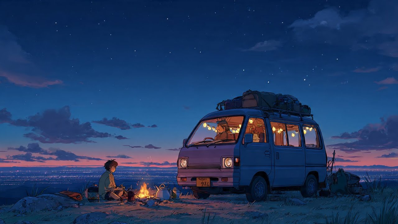 🚐 Lo-fi Van Roadtrip: Night Drive Chill Beats | Nonstop Lofi Mix for Study & Relax