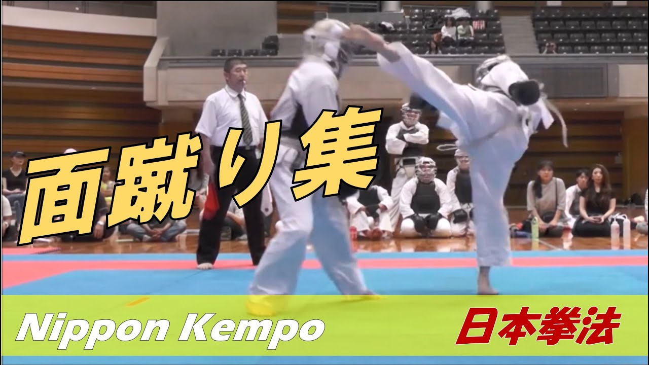 面蹴り一本！！　痛い！【日本拳法】