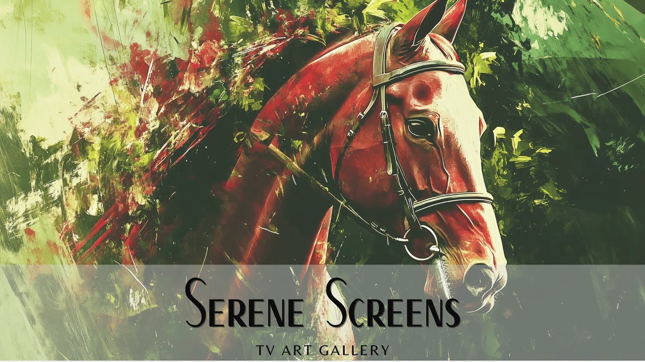 Rural Farmhouse Horse Portrait - TV Art Display, Screensaver, Wallpaper, Background - Still