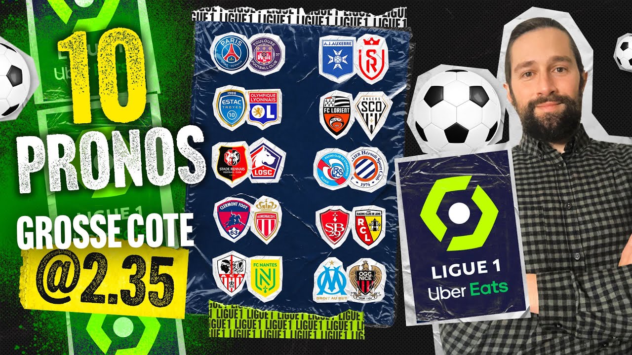 Pronostic Ligue 1 - Nos 10 pronostics foot (J22) - Pronostic OM Nice, Rennes Lille, PSG, Monaco...