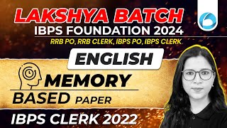 IBPS Clerk English Memory Based Paper 2022 | IBPS Clerk English 2024 | Bank Exams 2024 | Saba Ma'am