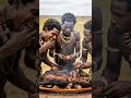 Tribal Pig Roast: Warriors Devour Fiery Beast Whole! #tribalfood #tribalcooking #shorts
