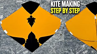 Making Beautiful Dhai Tawa🤩Big Kite ||Gudy Ko Paka Or Narm Kesy Banaye?|Thread Kesy Lagaye✅in This☝🏻