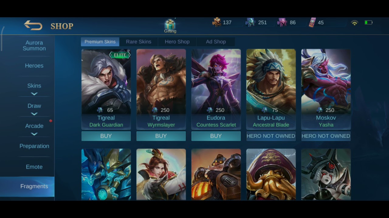 Buying Fanny Punk Princess skin [Mobile Legends]