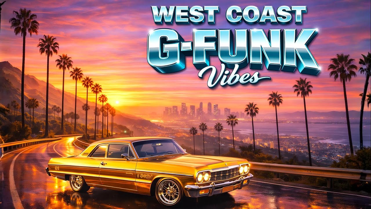 🌴 West Coast G-Funk Vibes 🌅 Golden Hour Lowrider Cruise | Snoop