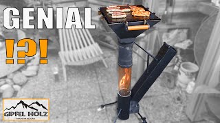 Feuerrohr Grill 2.0  Grill attachment for the fire torch  Rocket Stove Grill  Build a pellet grill