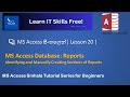 MS Access 2019 Sinhala Tutorial - Lesson 20 - MS Access Database: Reports | Gmjc Academy