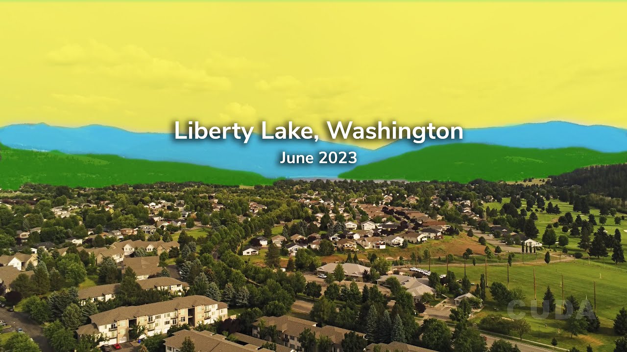 Drone video of Liberty Lake, Washington in June YouTube