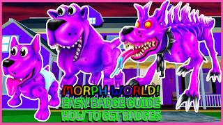 Roblox Update - Purple Dog Guest Level 1 - 4 & How to get Pepper Purple Dog Badge in MORPH WORLD