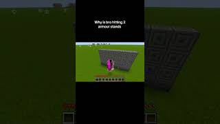 Removing a wall to prove I am hitting 1 armour stand #minecraft #armourstands #360