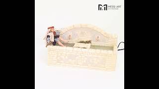 Statua presepe bambino palestinese alla fonte per statue da 30 cm in movimento