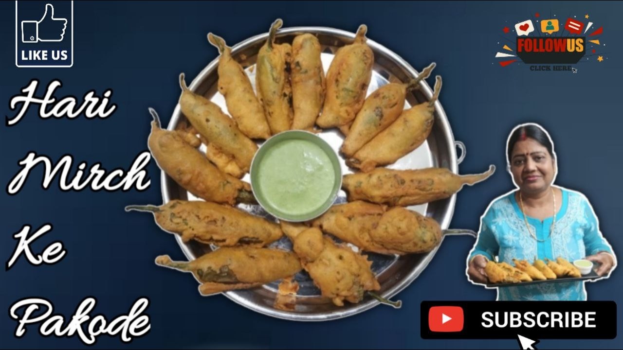 हरी मिर्च के पकौड़े | Stuffed Green Chilli Pakoda Recipe | Crispy Masala Mirch Pakora Madhukakitchen