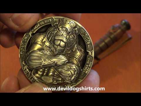 USMC Bulldog Semper Fidelis Coin