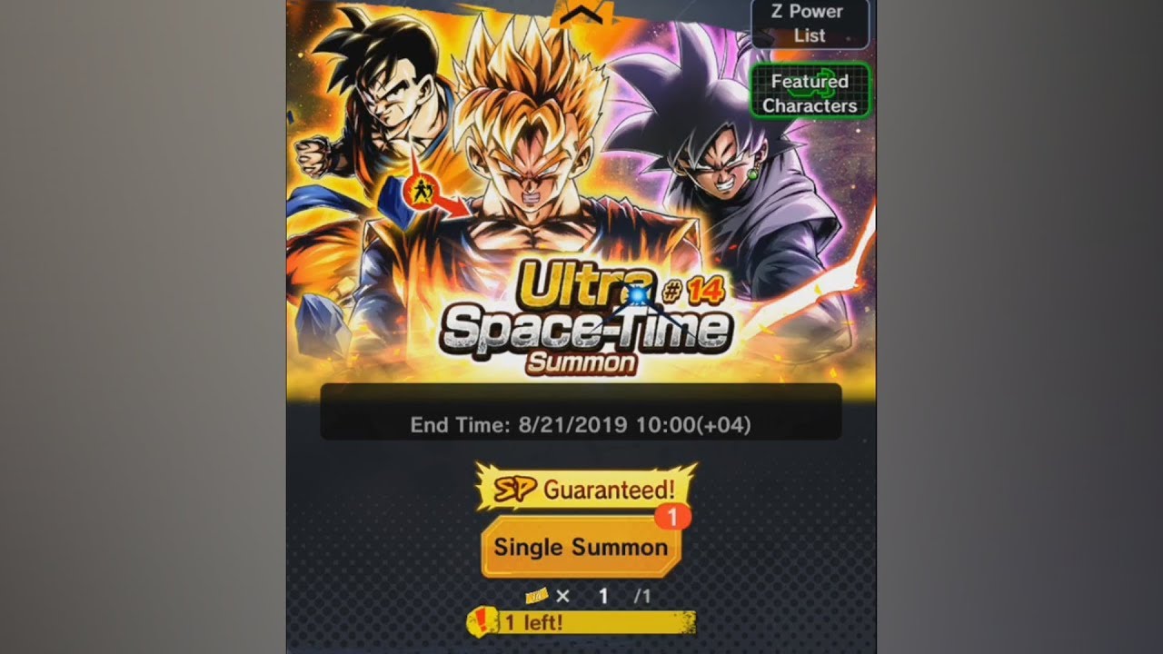 Dragon Ball Legends - UST #14: Guaranteed Sparking Ticket Summon [Gold Ticket]