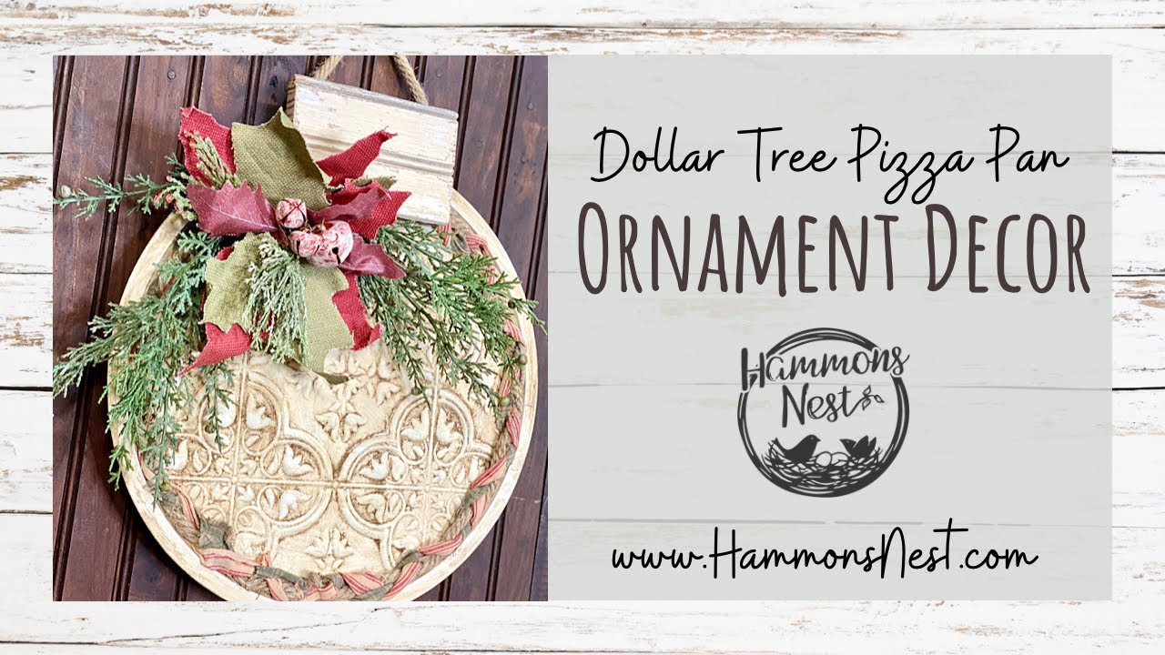 Pizza Pan & Embossed Tile Christmas Ornament Decor - Hammons Nest