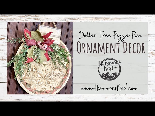 Dollar Tree pizza pan DIY for Christmas! - Wilshire Collections