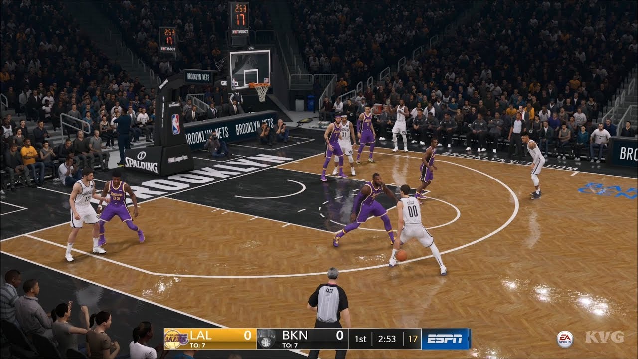 NBA Live 19 - Brooklyn Nets vs Los Angeles Lakers - Gameplay (HD) 1080p60FPS