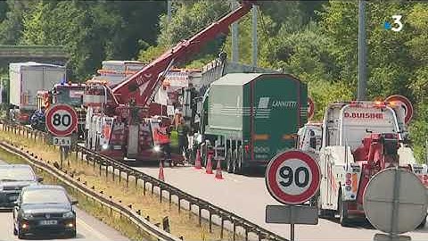 Accident à Englos : une voiture écrasée entre deux camions sur l'A25, une personne est décédée