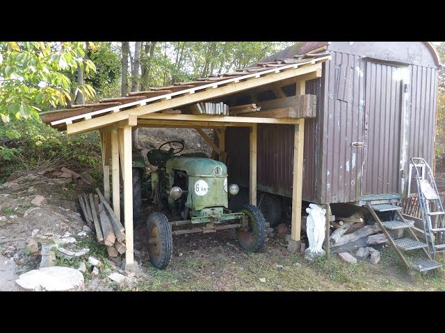 Treckerunterstand Carport Gartenhaus Selber Konstruieren Und Bauen Youtube