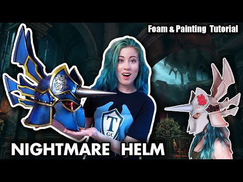 I made Nightmare's Helmet from the game Soulcalibur! Cosplay Foam & Painting Tutorial