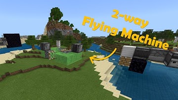 How to make a 2 way flying machine- Minecraft Bedrock [MCPE, Win10, Console]