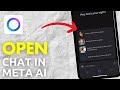 How to Open Chat in Meta AI App iPhone (EASY!)