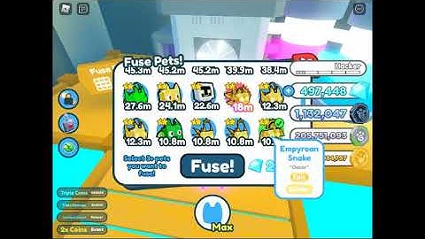 What Happens If you fuse 3 Golden Empyrean Snake? (ROBLOX Pet Simulator X)