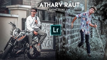 Atharv Raut Dark Black Tone Photo Editing Tutorial | Lightroom presets free download | Lightroom cc