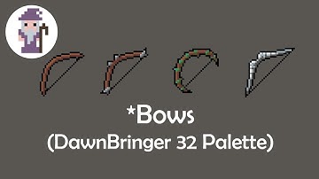RPG Icons - Bows (DawnBringer32 Palette)