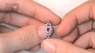 E5752 - Ruby 0.34ct And Diamond 9K White Gold Ring Net Worth