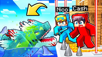 SECURITY HOUSE vs MUTANT SHARKS in Minecraft!