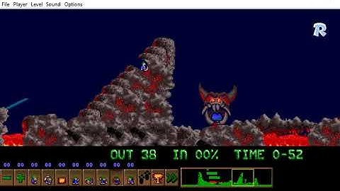 Lemmini - Lemmings Custom Level - Wastelands