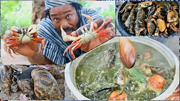 Father Ankrah Green Soup with Crab & Snail 🐌 🦀 Recipe