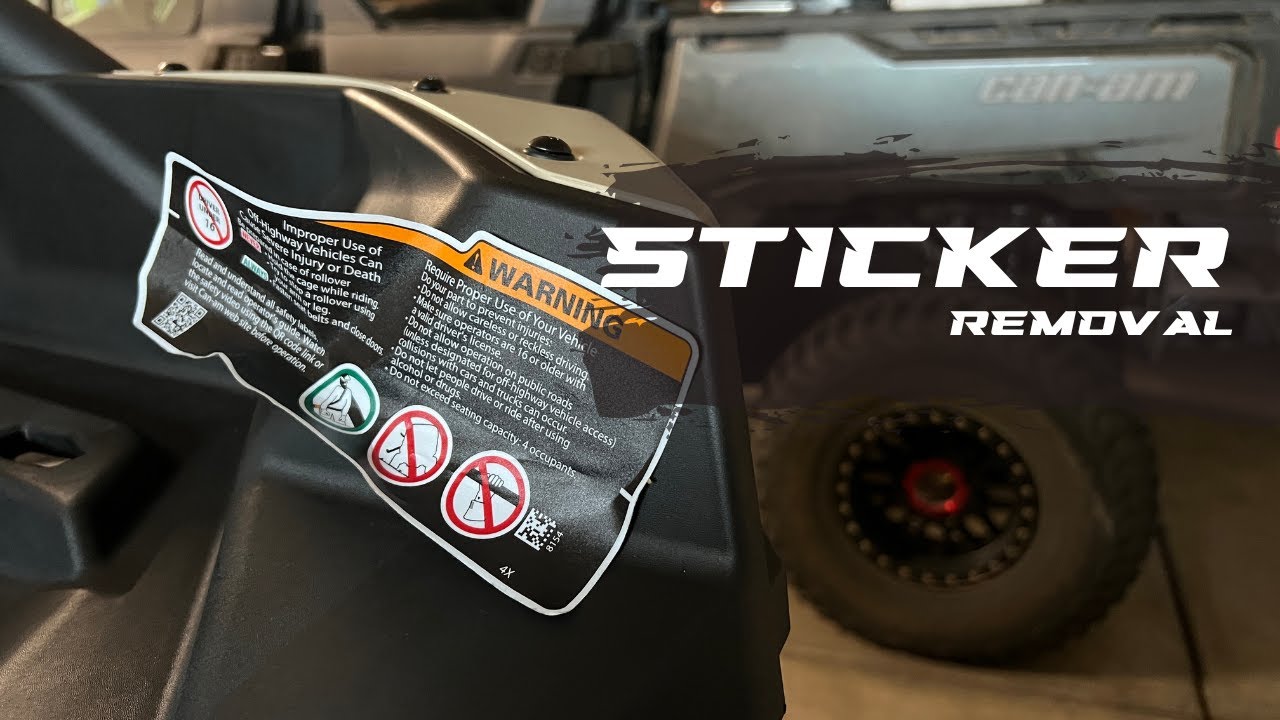 CAN-AM X3 "WARNING" STICKER REMOVAL