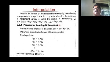 7.S.Y.B.Sc.(Paper-II(A) Numerical Methods, Sem.-I) Interpolation-1 Dr.B.D.Gavhane