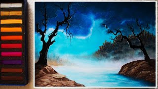 soft painting tutorial pastels step draw scenery very easy basic pastel oil paper paintings landscape colors drawing drawings acrylic nature