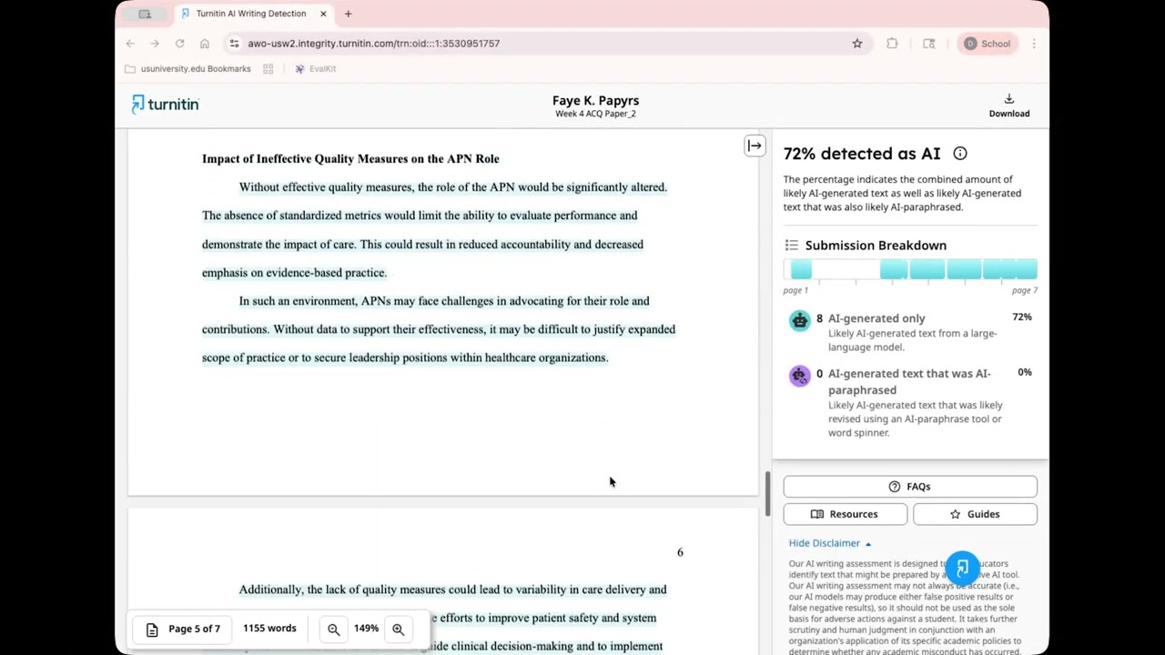 How to Open & Download the Turnitin AI Writing Report - USU Faculty Resource