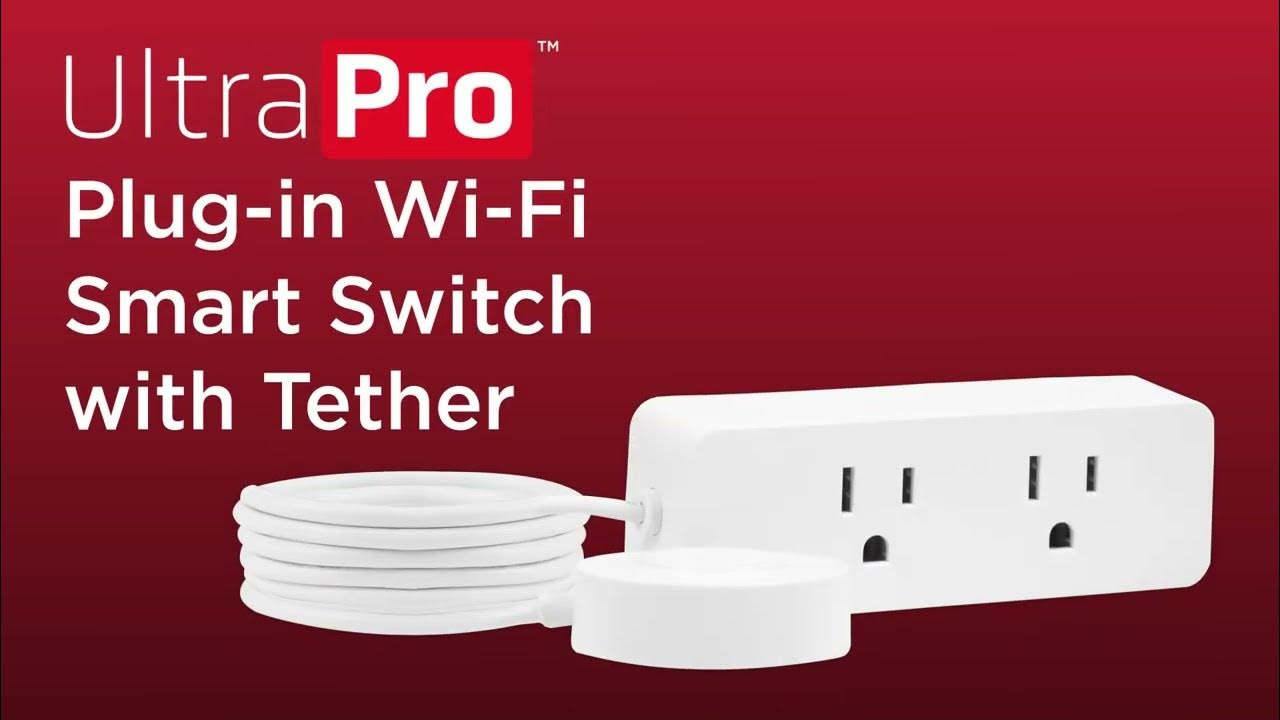 UltraPro Plug-In 2-Outlet WiFi Smart Plug with Push Button, White