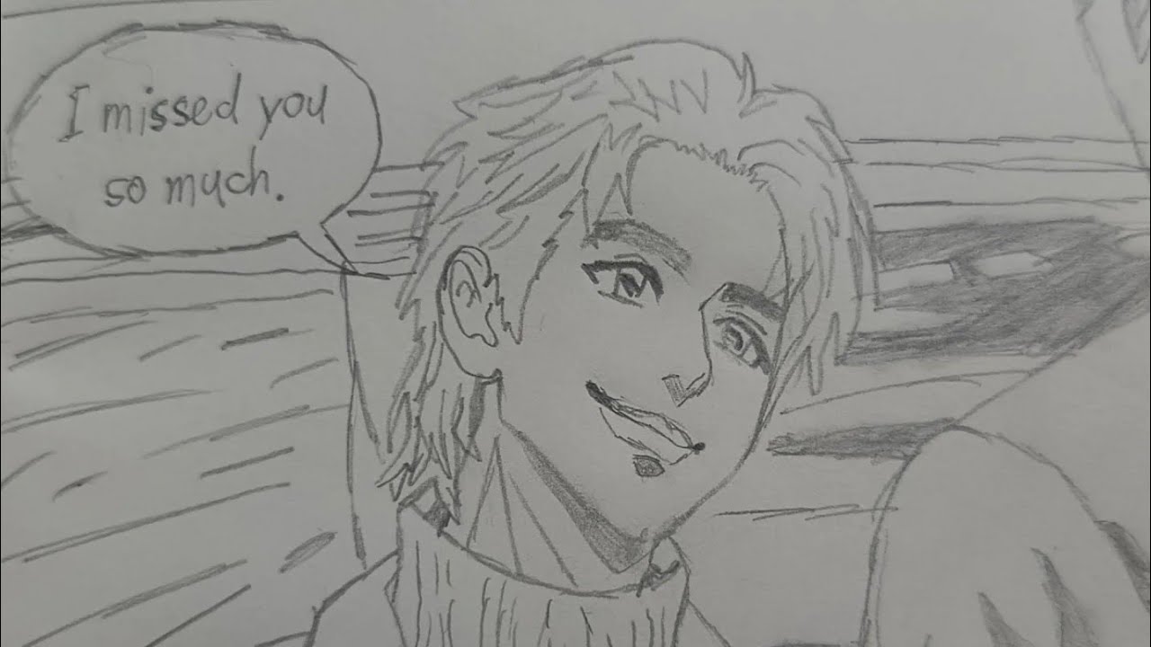 Drawing manhwa style of me and thee scene 💖💗