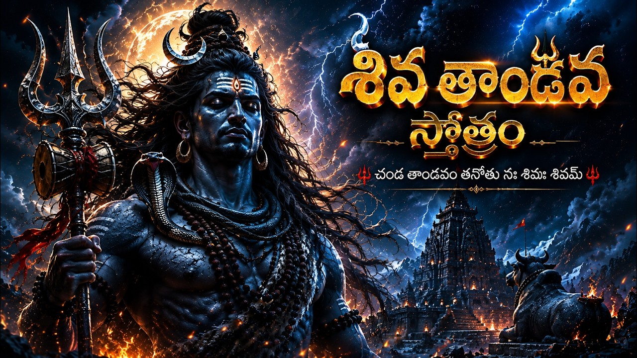 శివ తాండవ స్తోత్రం | శక్తివంతమైన శివ భక్తి గానం | Shiva Tandava Stotram | Telugu Swaralu