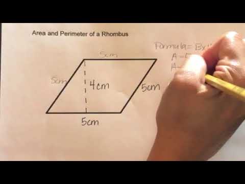 How to find the Area and Perimeter of a Rhombus