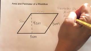 How to find the Area and Perimeter of a Rhombus