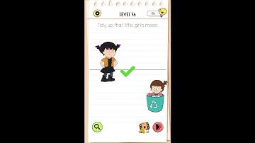 Brain Test All Star Level 56 Tidy up that little girl’s mess