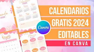😲Calendario GRATIS 2024 para imprimir editable en CANVA screenshot 5
