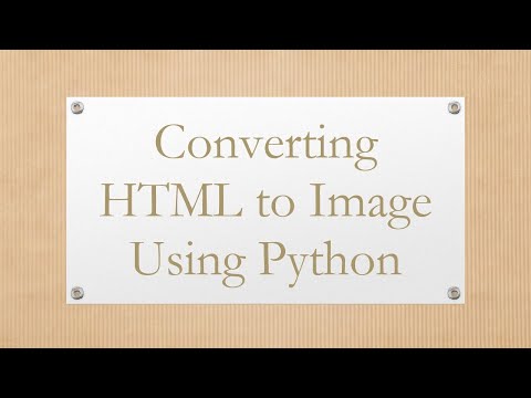 Converting HTML to Image Using Python